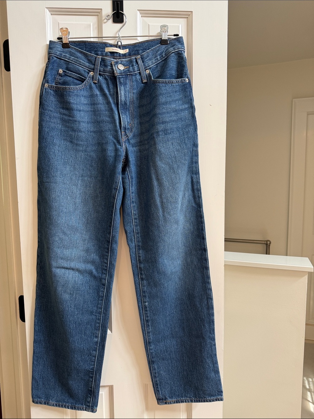 Levi's 94 Baggy Straight Leg Women's Jeans - Mid Blue Wash